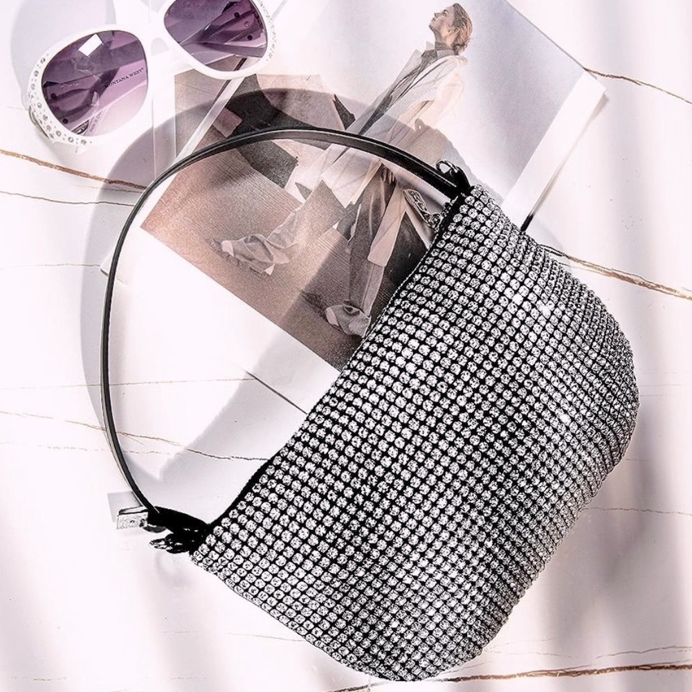 💎Bling Rhinestone💎Half-moon Shoulder Bag - Picture 8 of 8